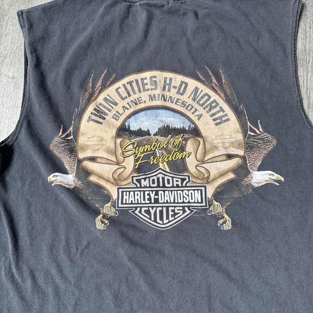 Vintage 2005 Harley-Davidson Screamin' Eagle Sleeveless Tank‎ Top Flame Design L - Picture 5 of 7